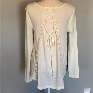 Knox Rose soft lightweight top with lace up back